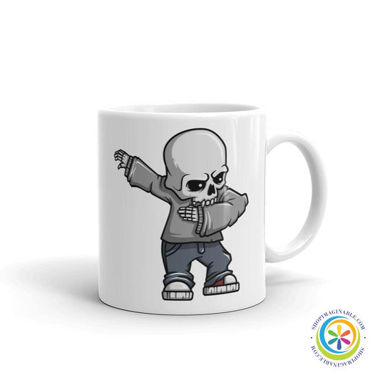 Dabbing Skull Cartoon Coffee Mug Cup-ShopImaginable.com