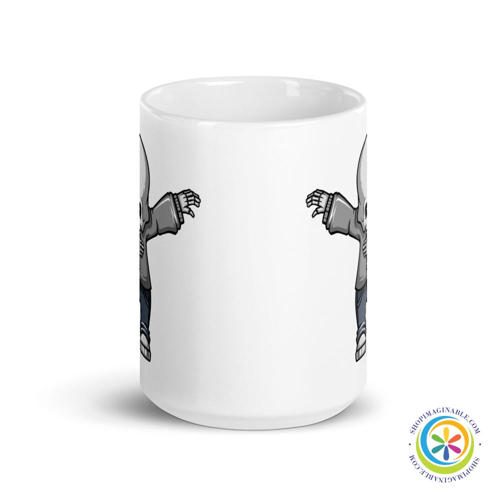 Dabbing Skull Cartoon Coffee Mug Cup-ShopImaginable.com
