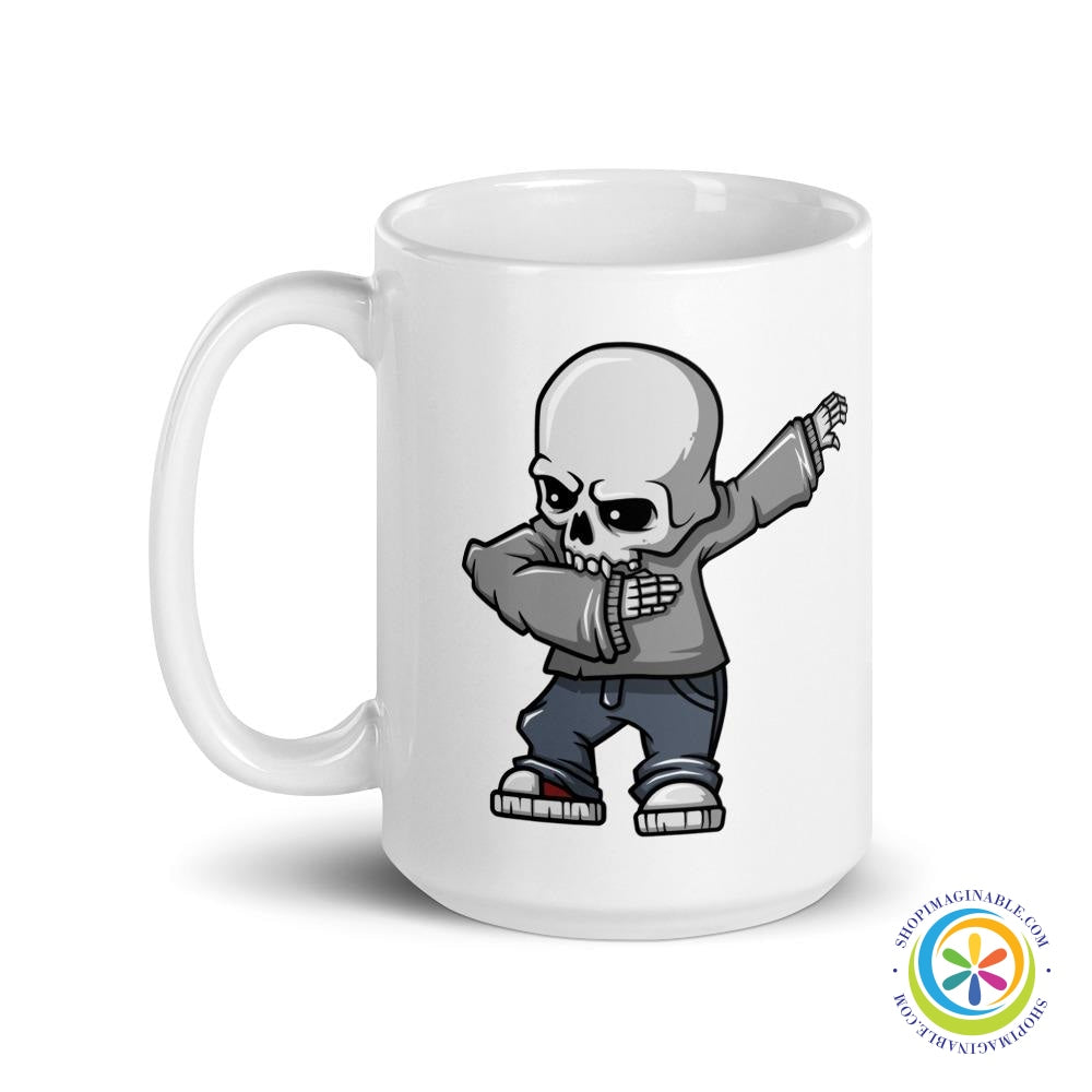 Dabbing Skull Cartoon Coffee Mug Cup-ShopImaginable.com