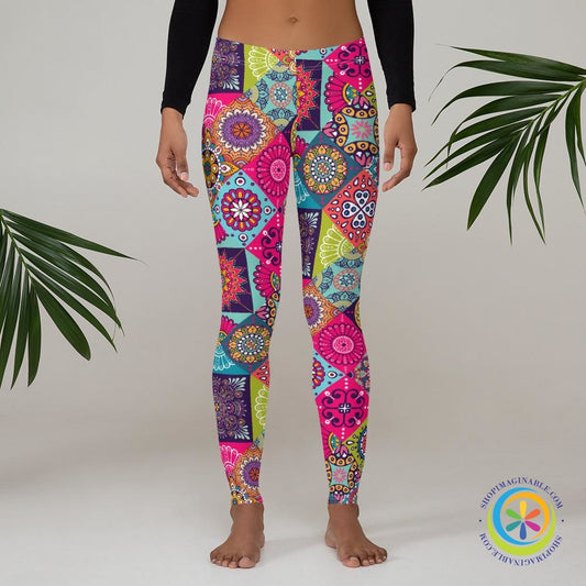 Funky Tribal Patterned Leggings-ShopImaginable.com