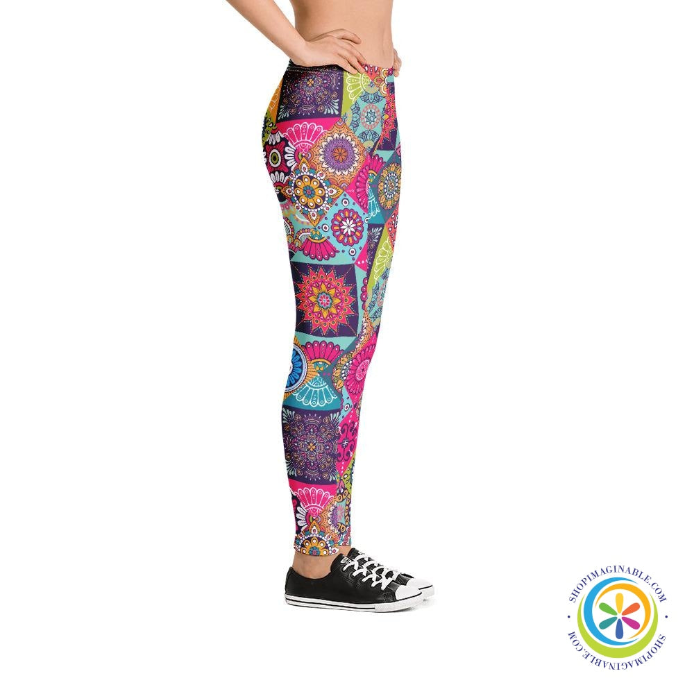 Funky Tribal Patterned Leggings-ShopImaginable.com
