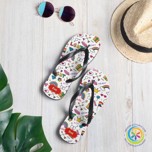 Gay Pride LGBT Flip-Flops-ShopImaginable.com