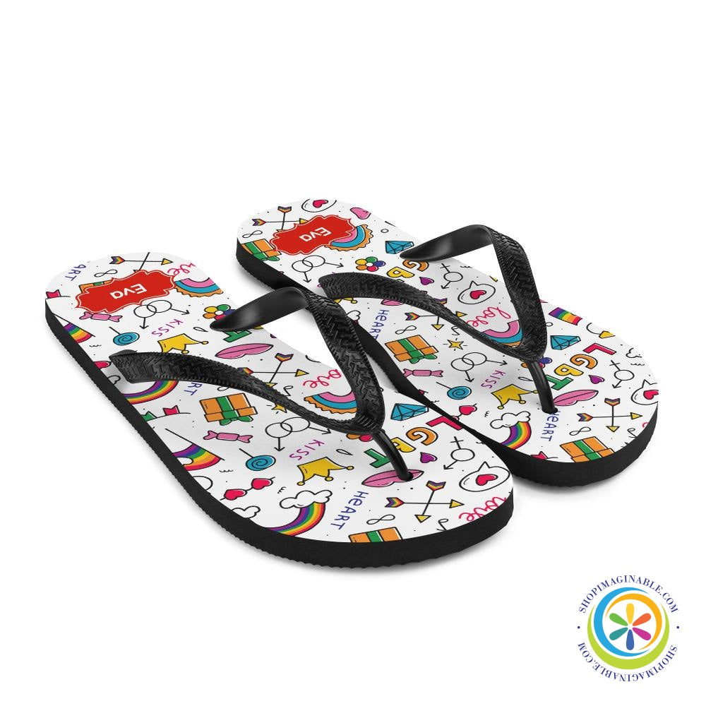 Gay Pride LGBT Flip-Flops-ShopImaginable.com