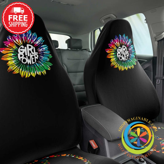 Hippie Chick Girl Power Car Seat Covers-ShopImaginable.com
