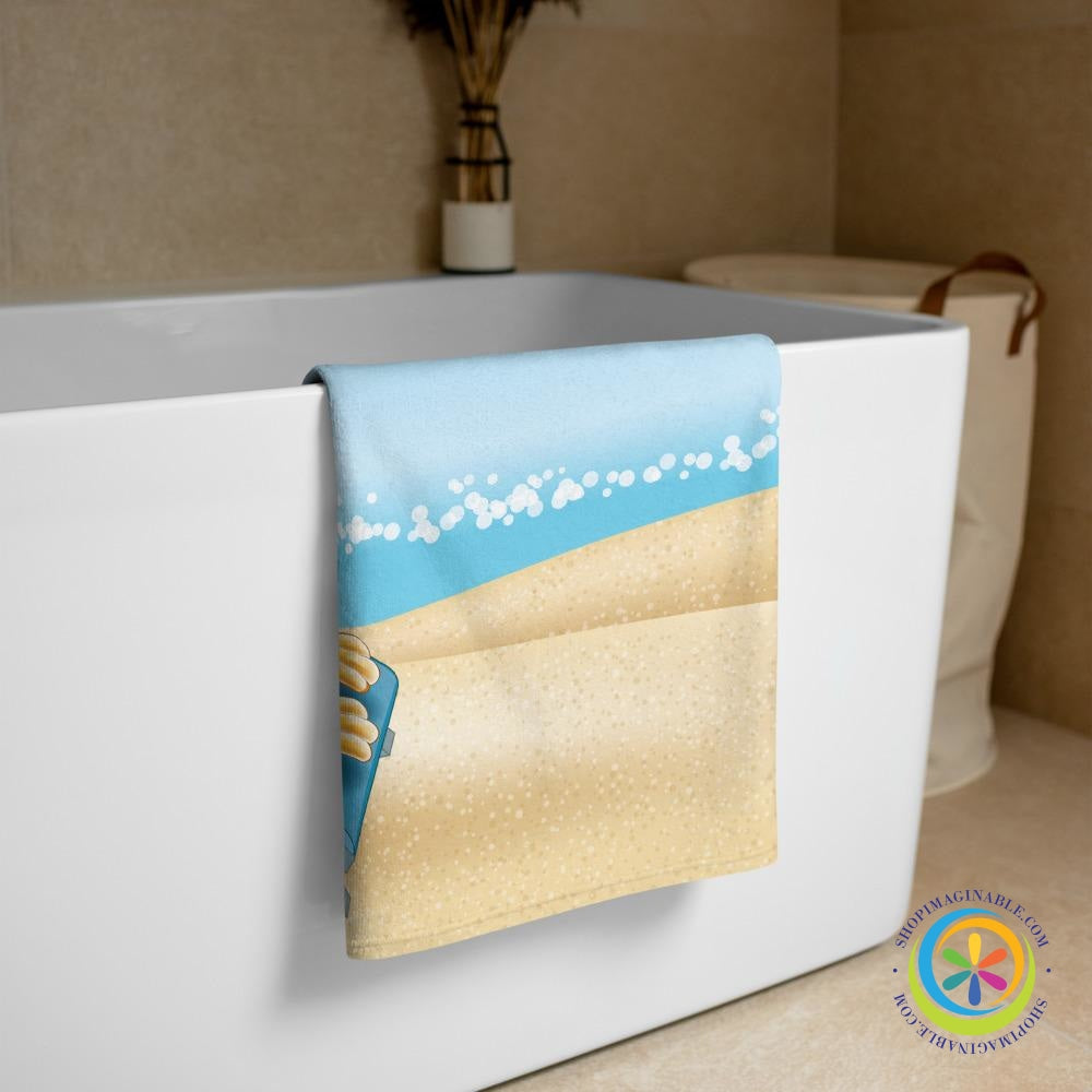 I'll Drink To That Penguin Beach Bath Towel-ShopImaginable.com