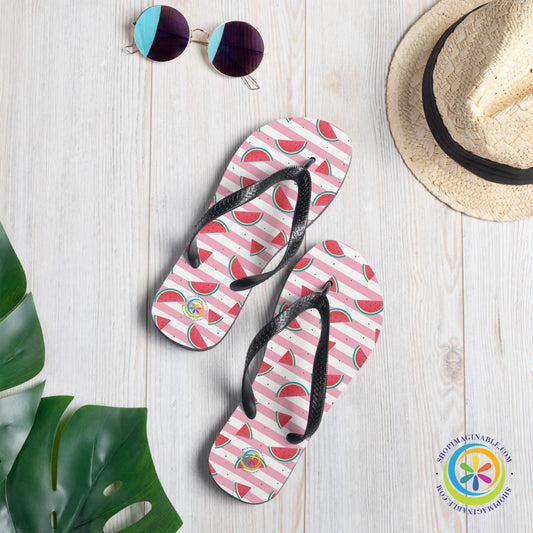 Juicy Watermelon Fun Flip-Flops-ShopImaginable.com