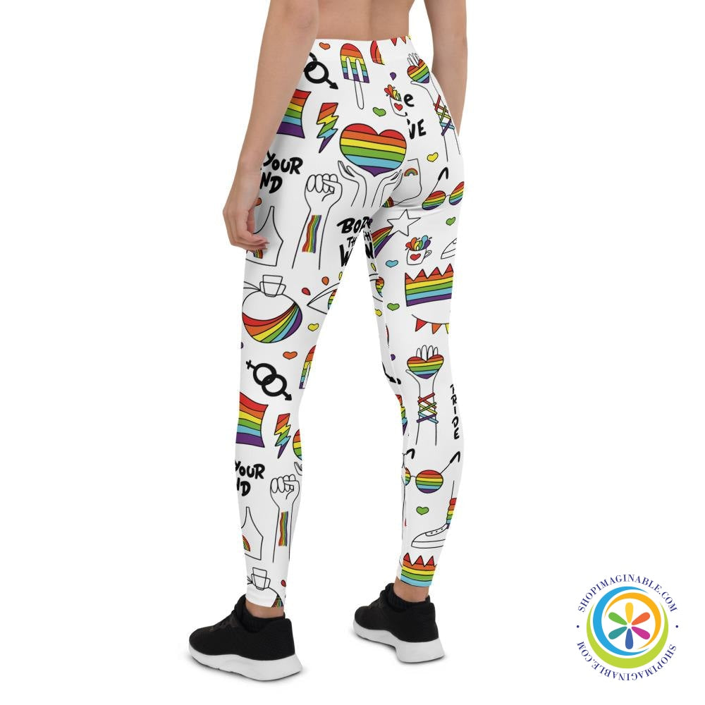 LGBTQ Pride Full Length Leggings-ShopImaginable.com