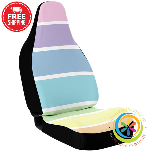 Pastel Striped Sunset Car Seat Covers-ShopImaginable.com