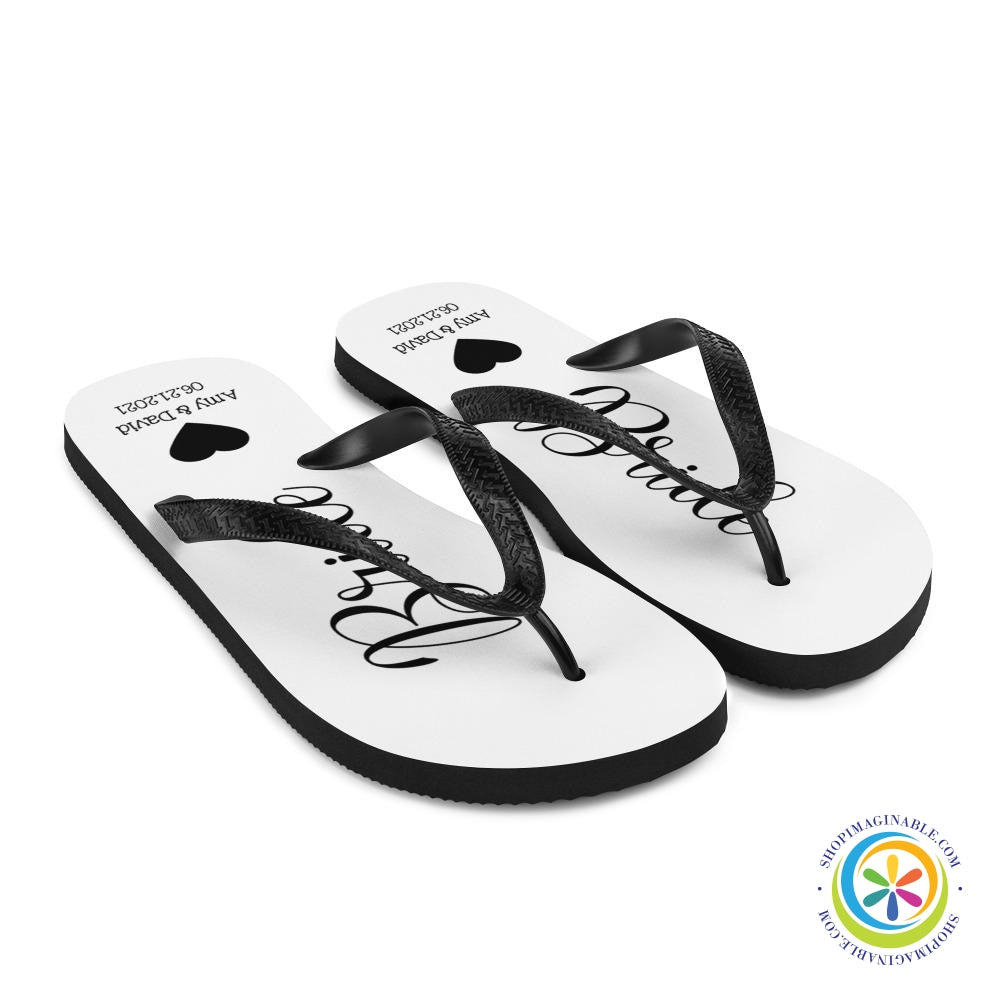Personalized Beach Wedding Flip-Flops-ShopImaginable.com