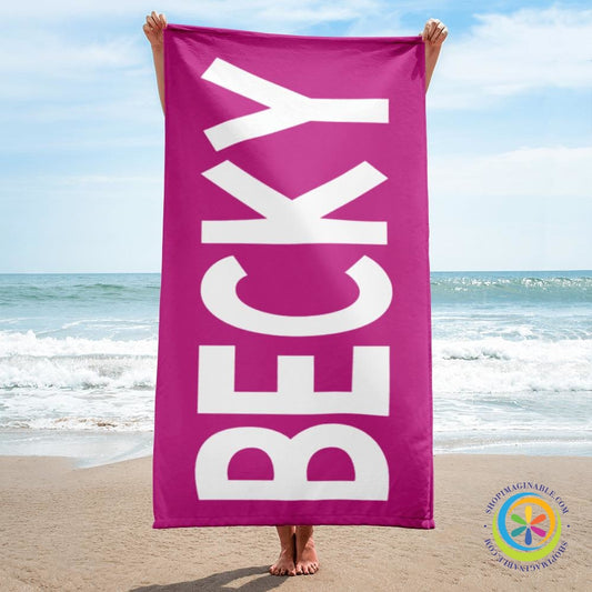 Personalized Giant Custom Name Beach Bath Towel-ShopImaginable.com