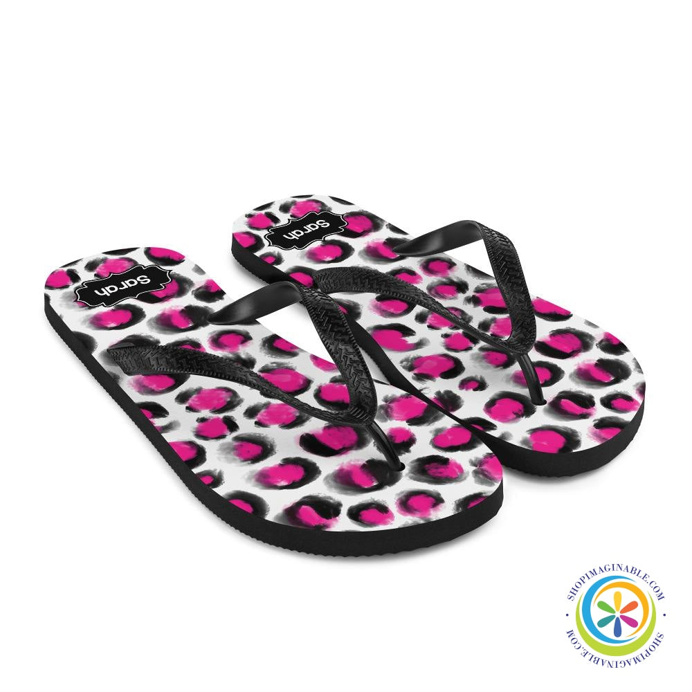 Personalized Leopard Print Flip-Flops-ShopImaginable.com