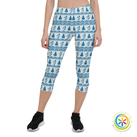 Snowman Sweater Capri Leggings-ShopImaginable.com