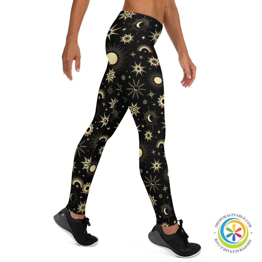 Sun Star & Moon Full Length Leggings-ShopImaginable.com