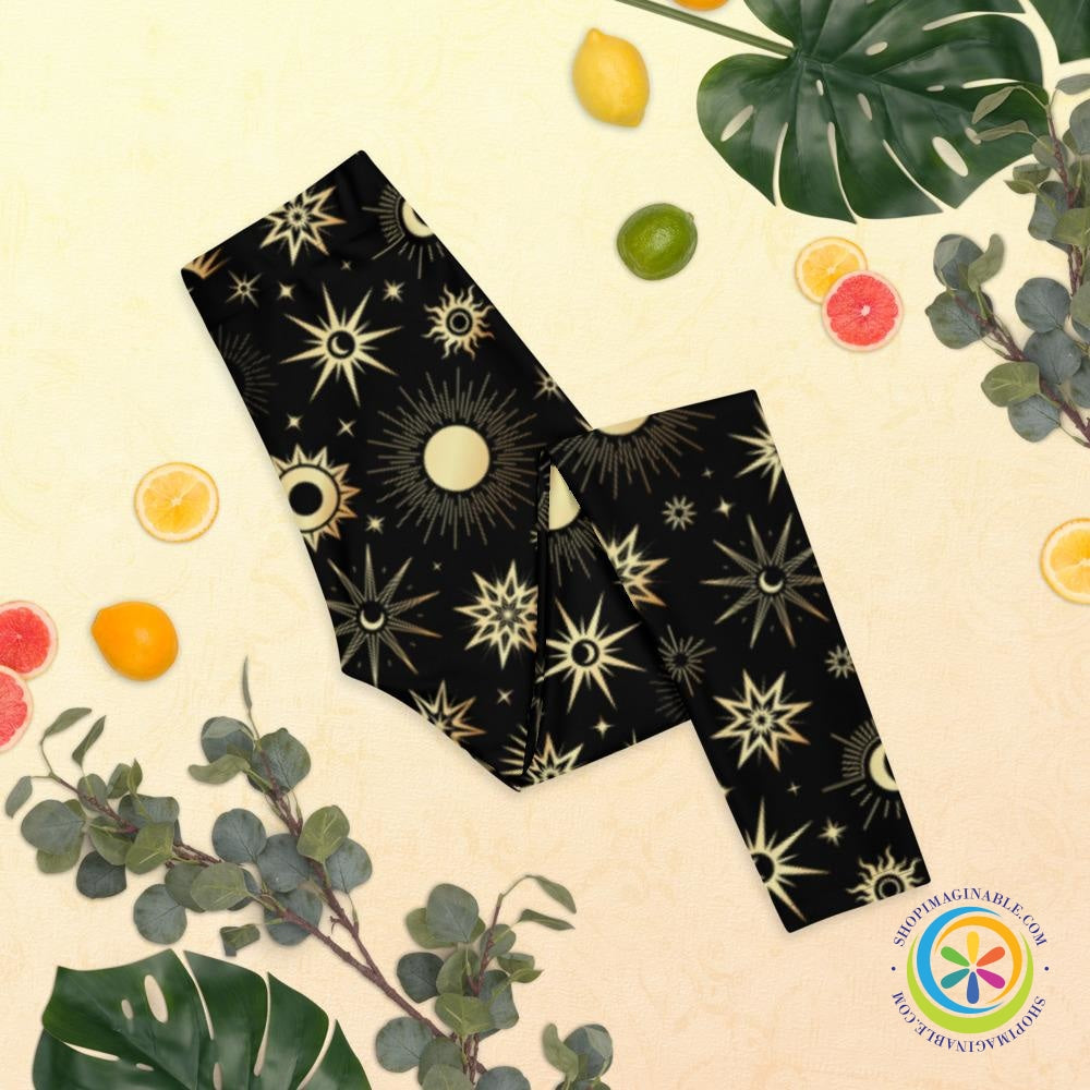 Sun Star & Moon Full Length Leggings-ShopImaginable.com