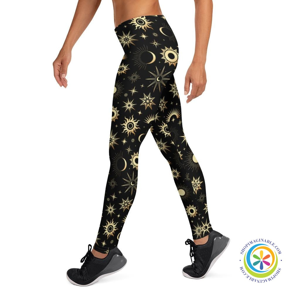 Sun Star & Moon Full Length Leggings-ShopImaginable.com