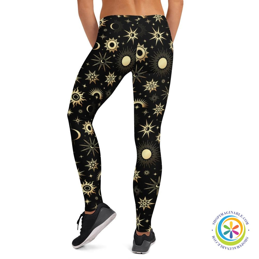Sun Star & Moon Full Length Leggings-ShopImaginable.com