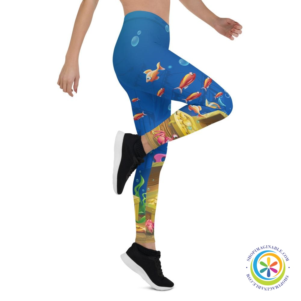 Under The Sea Treasure Full Length Leggings-ShopImaginable.com