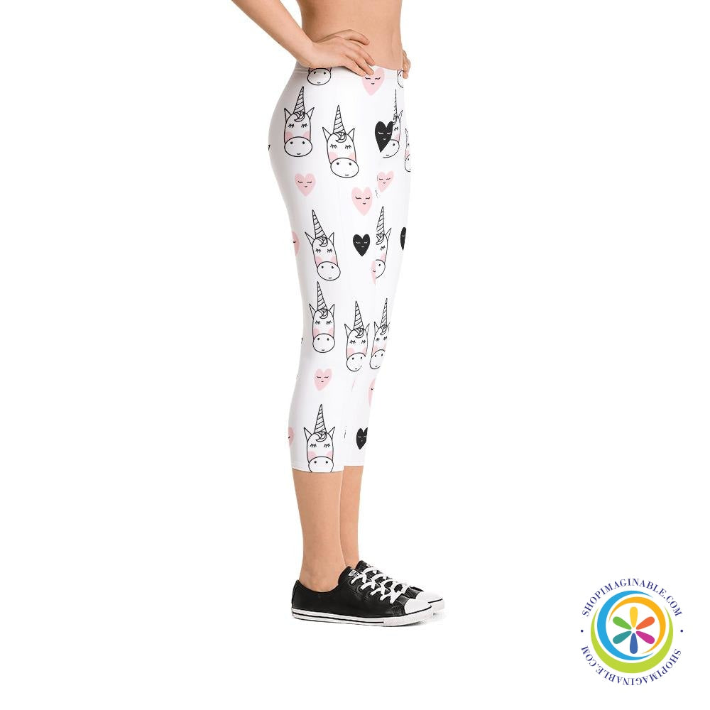Unicorn Love Fun Capri Leggings-ShopImaginable.com