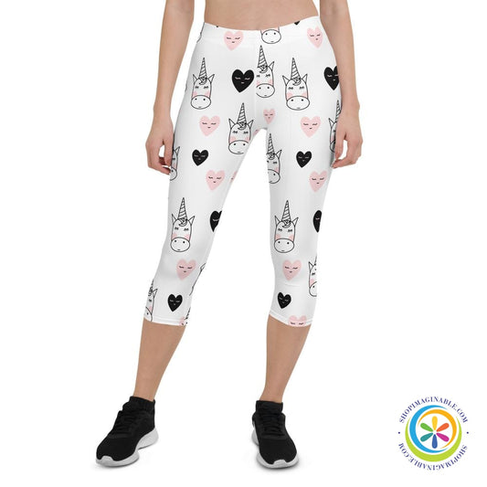 Unicorn Love Fun Capri Leggings-ShopImaginable.com