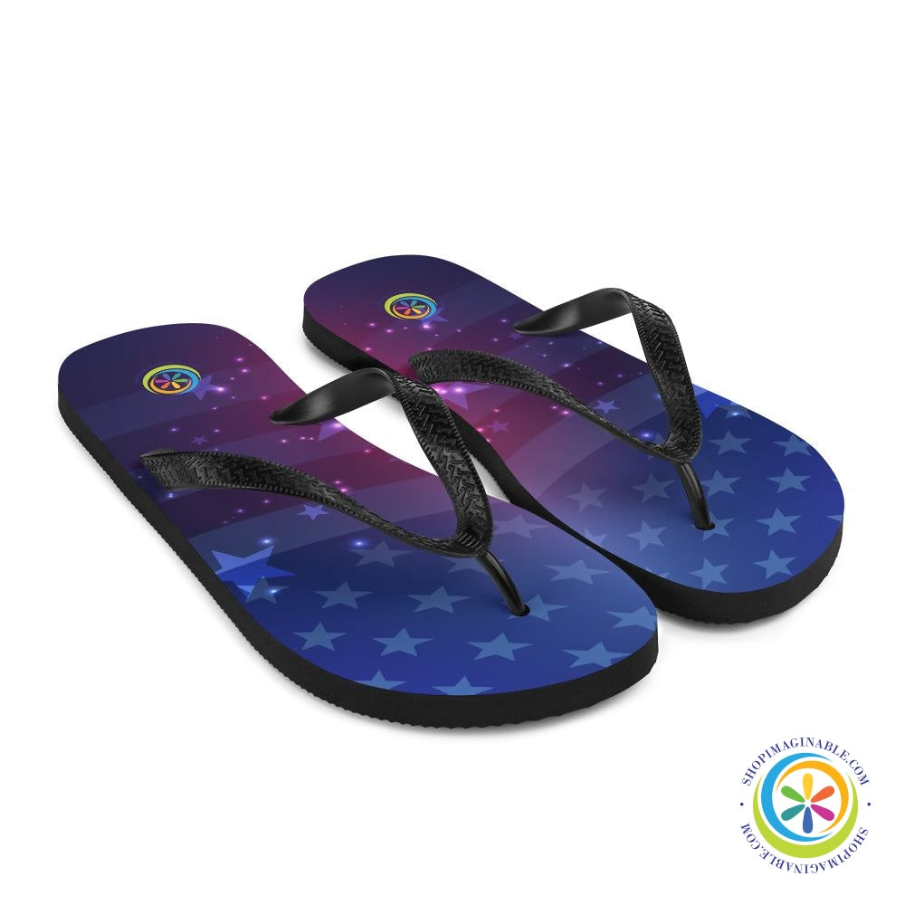 USA Red White & Blue Flip-Flops-ShopImaginable.com