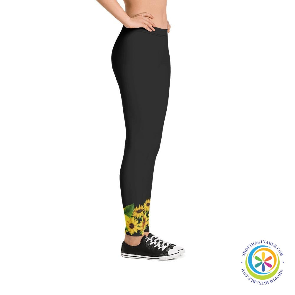 Vibrant Sunflower Full Length Leggings-ShopImaginable.com