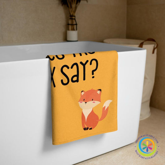 What Does The Fox Say Beach / Bath Towel-ShopImaginable.com