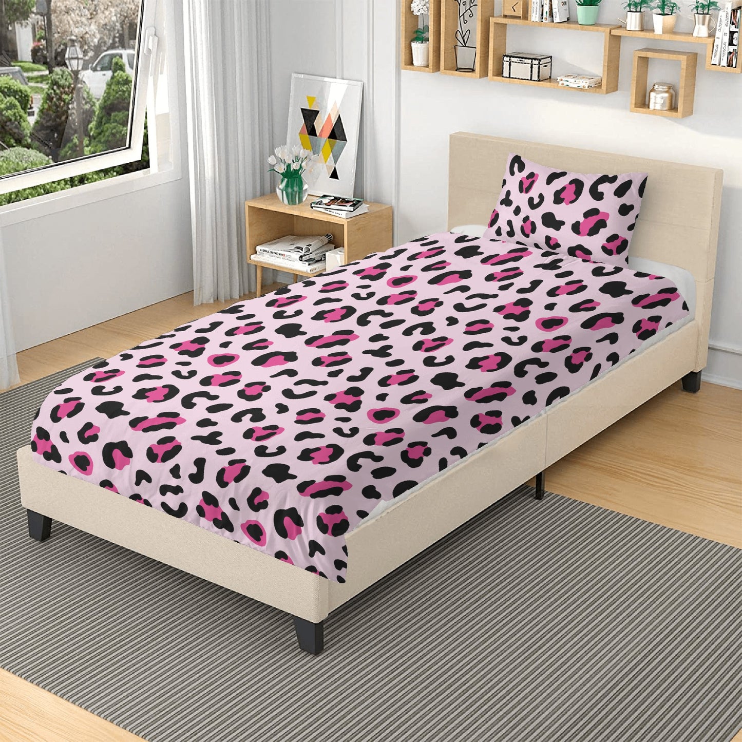 Pink Leopard Bedding Set-ShopImaginable.com