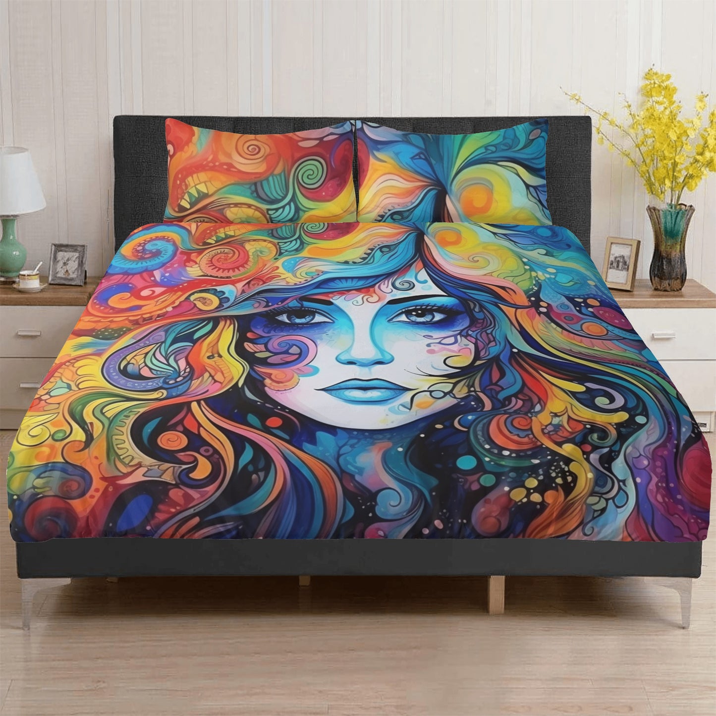 Hippy Psychedelic Bedding Set-ShopImaginable.com
