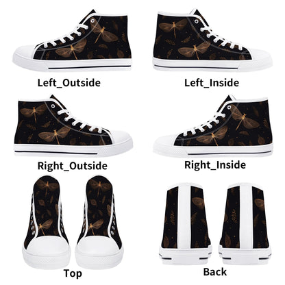 Fly Fly Dragonfly Ladies High Top Canvas Shoes