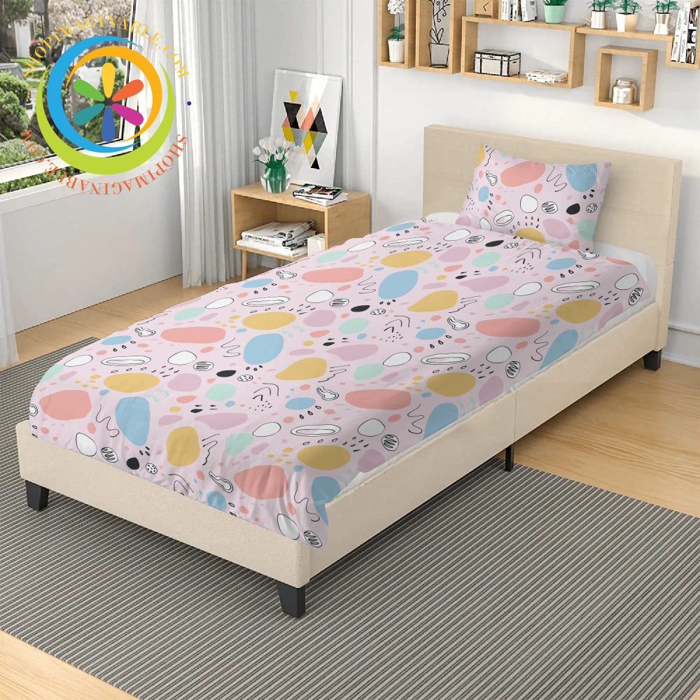 Abstract Pastel 3 Pc Bedding Set