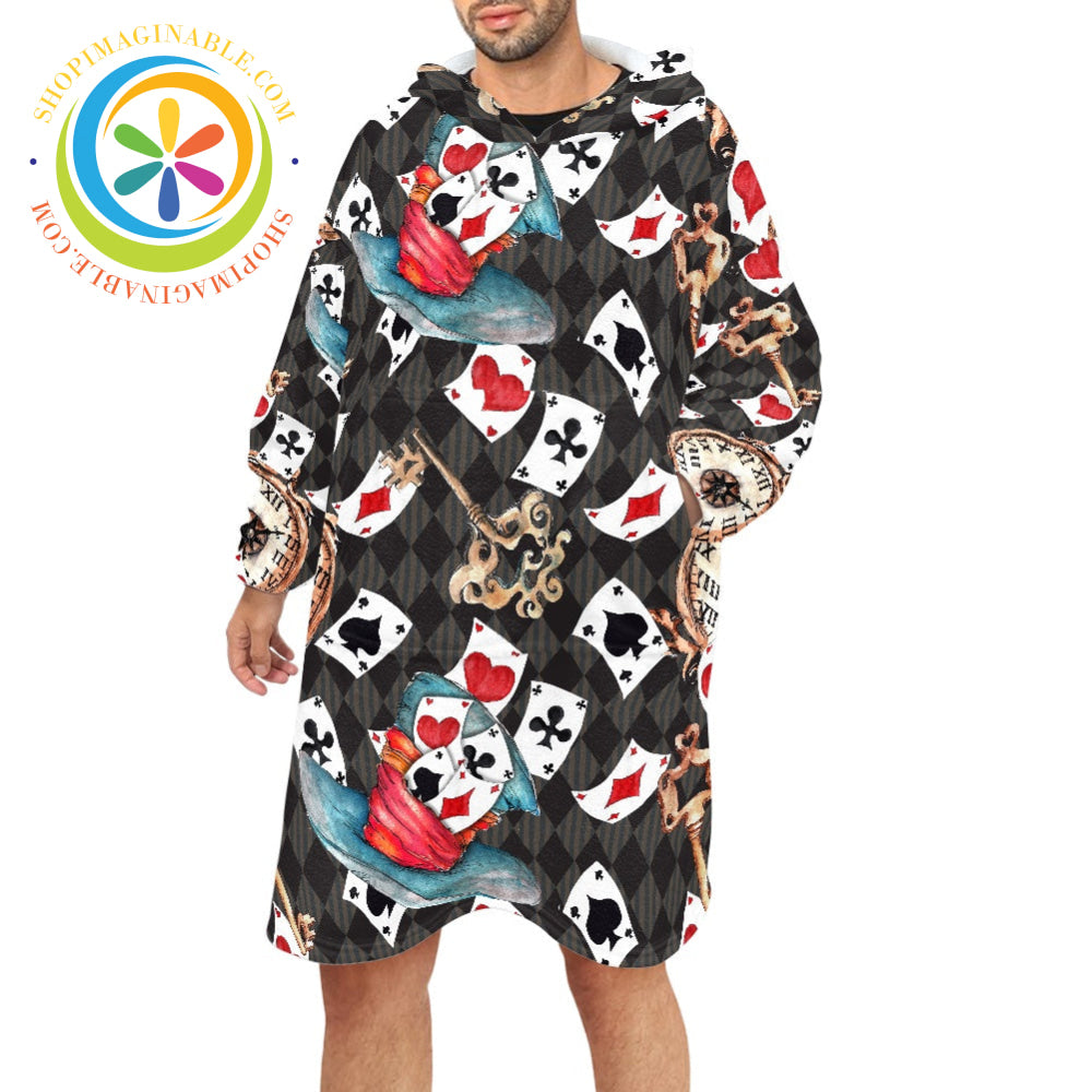 Alice Inspired Wonderland - Blanket Hoodie white / ONESIZE