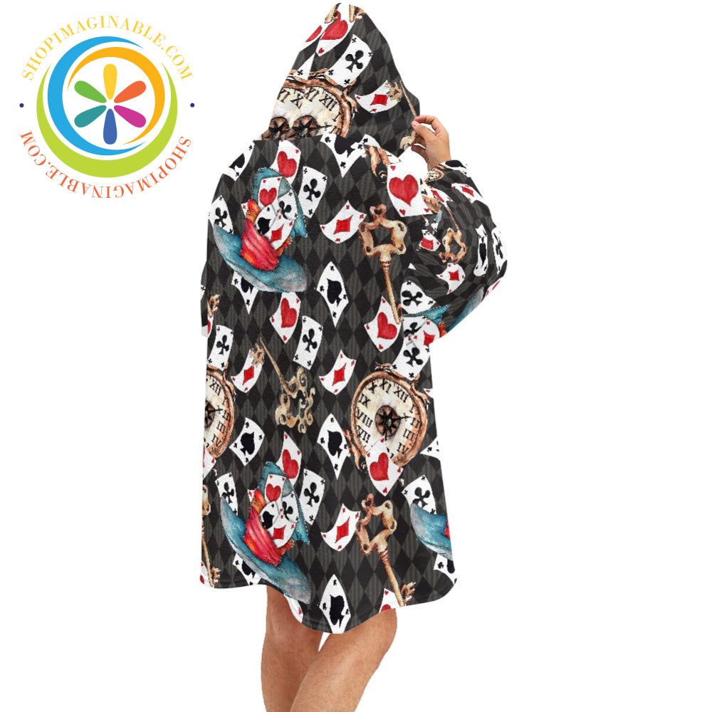 Alice Inspired Wonderland - Blanket Hoodie white / ONESIZE