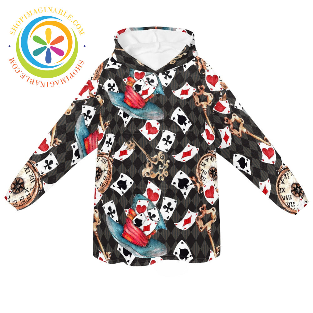 Alice Inspired Wonderland - Blanket Hoodie white / ONESIZE