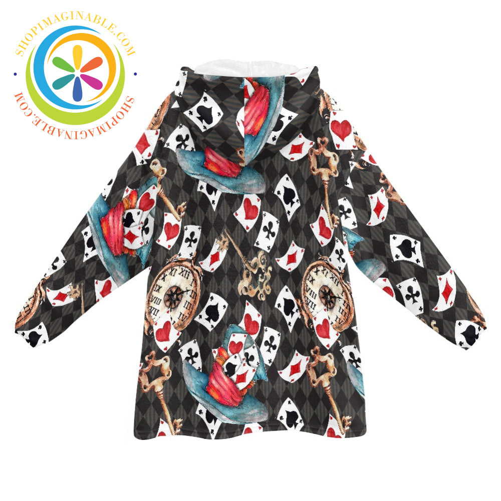 Alice Inspired Wonderland - Blanket Hoodie white / ONESIZE