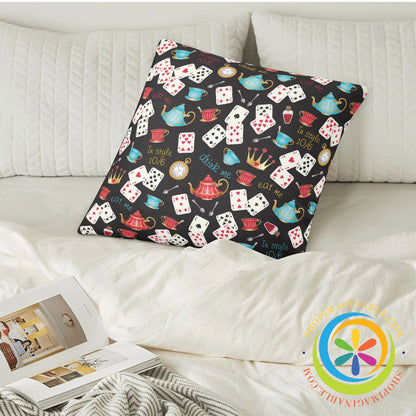 Alice Inspired Wonderland Pillow Cover