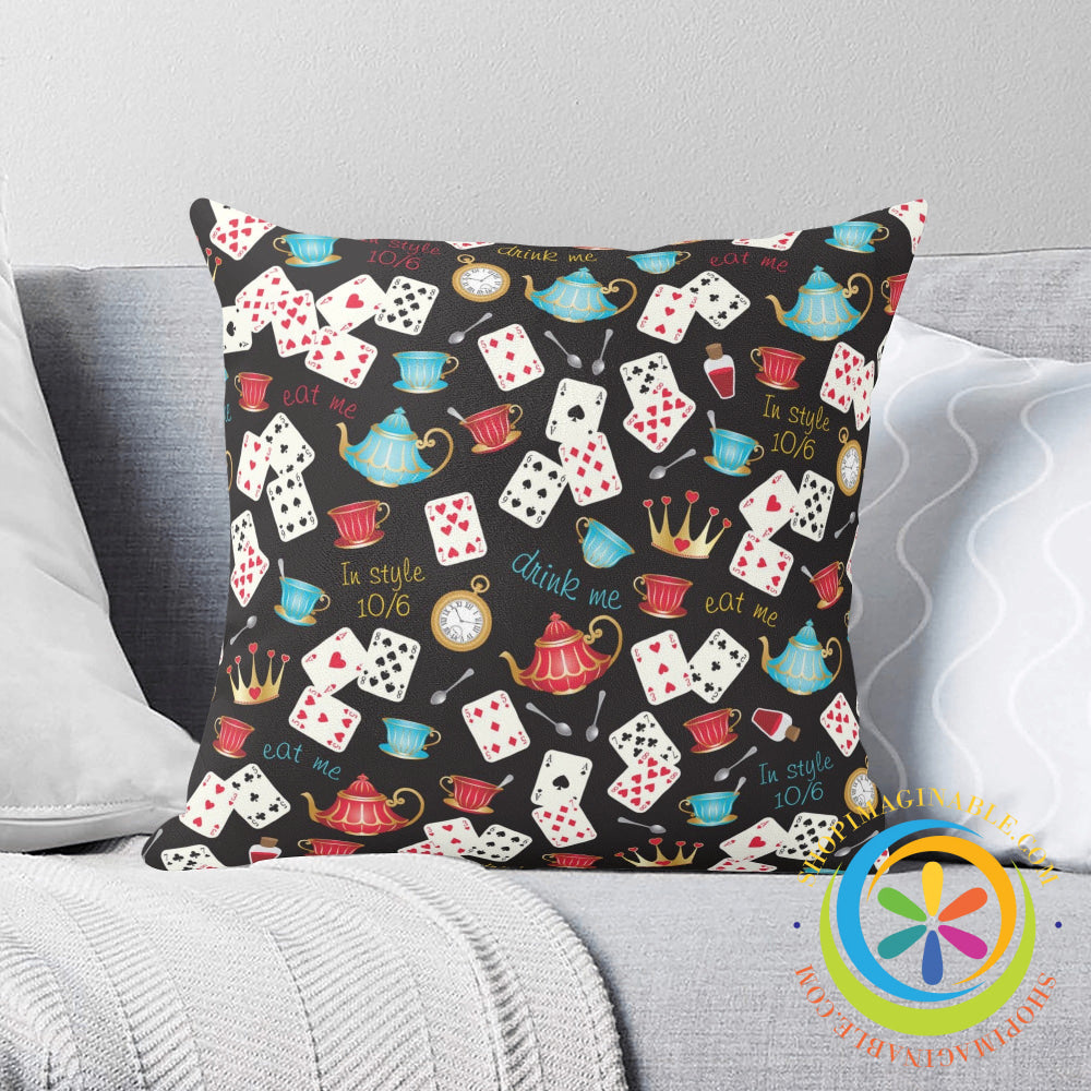 Alice Inspired Wonderland Pillow Cover