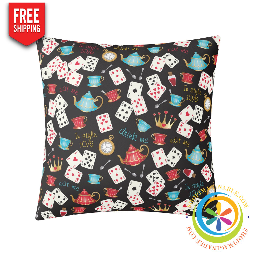 Alice Inspired Wonderland Pillow Cover