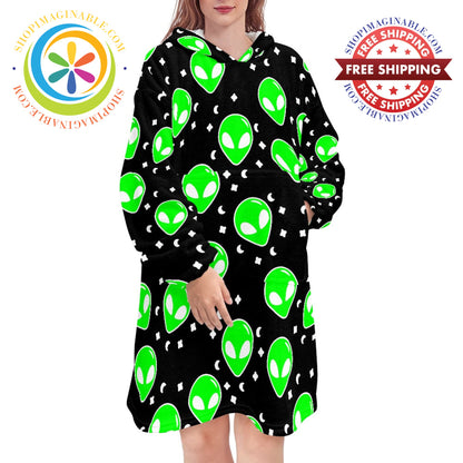 Aliens - Blanket Hoodie white / ONESIZE