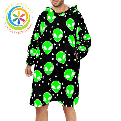 Aliens - Blanket Hoodie white / ONESIZE