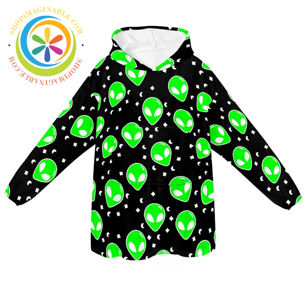 Aliens - Blanket Hoodie white / ONESIZE