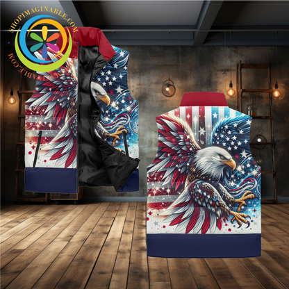 American Bald Eagle Puffer Vest