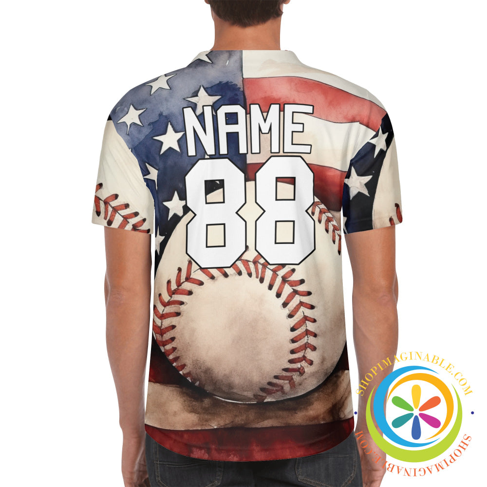 American Baseball & Flag Unisex Jersey