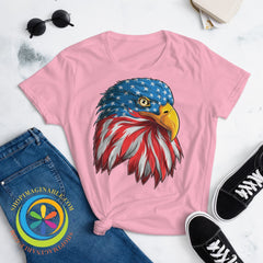 American Eagle Flag Patriotic Usa Ladies T-Shirt T-Shirt