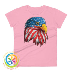 American Eagle Flag Patriotic Usa Ladies T-Shirt Charity Pink / S T-Shirt