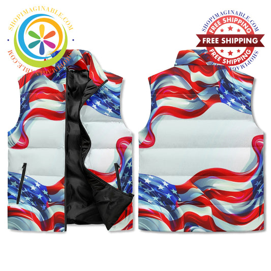 American Proud Puffer Vest M