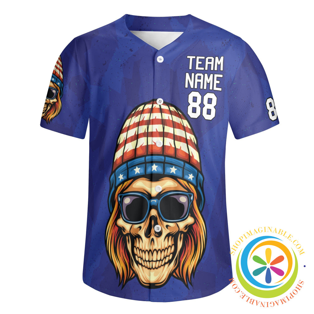 American Skull Unisex Baseball Jersey