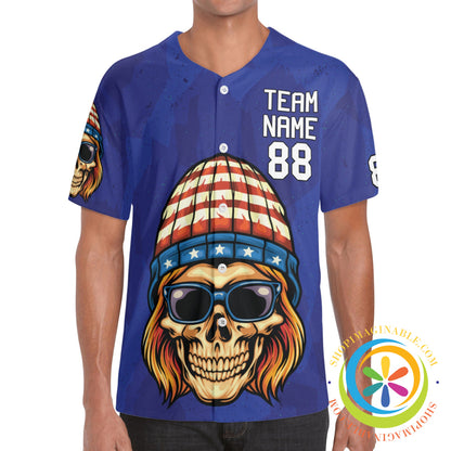 American Skull Unisex Baseball Jersey