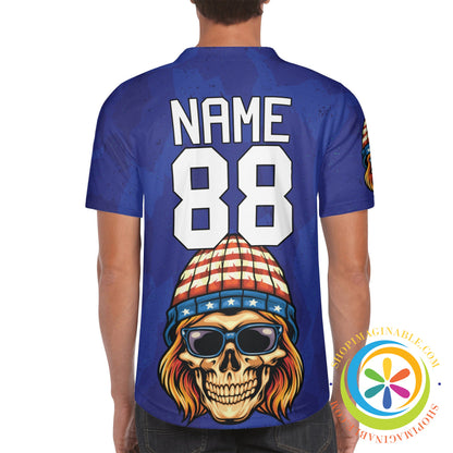 American Skull Unisex Baseball Jersey