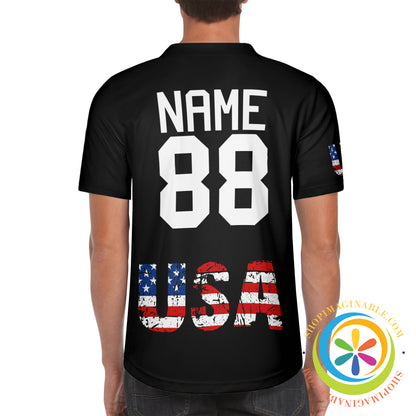 American Usa Flag Unisex Baseball Jersey