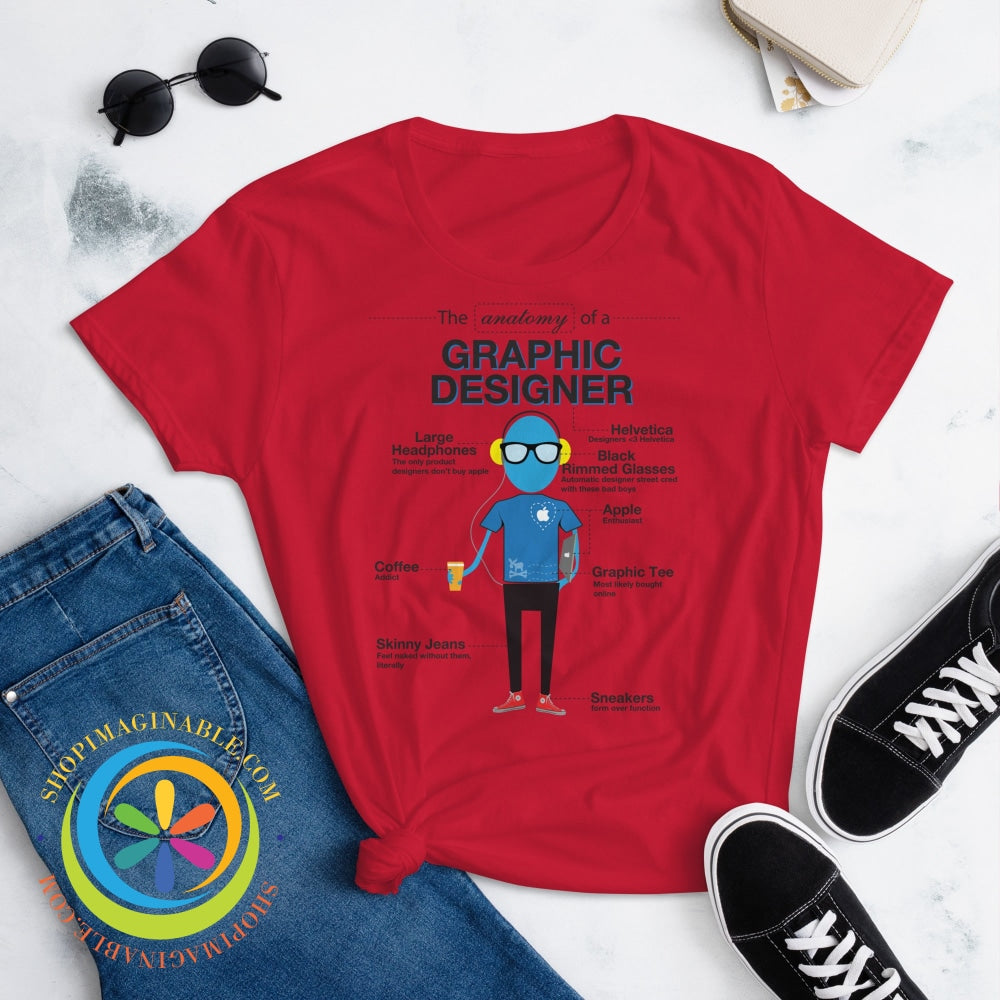 Anatomy Of A Graphic Designer Ladies T-Shirt T-Shirt